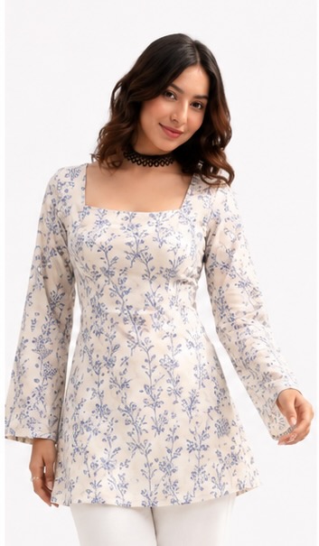 Gulnar Ivory Kurti